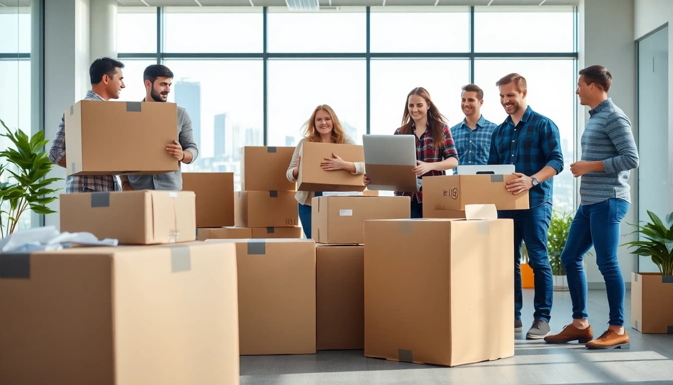 Experience seamless Office Relocation Wollongong services with a dedicated team packing office essentials.