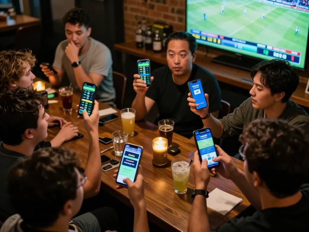 Engaged fans discussing live sports betting at NK88 link, enhancing thrilling wagering experience