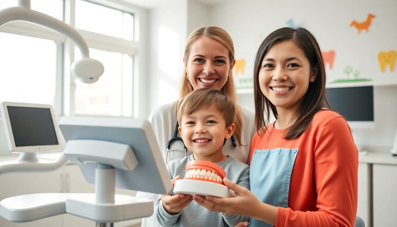Engaging kids orthodontic assessment Hawthorn with a professional orthodontist in a cheerful clinical environment.