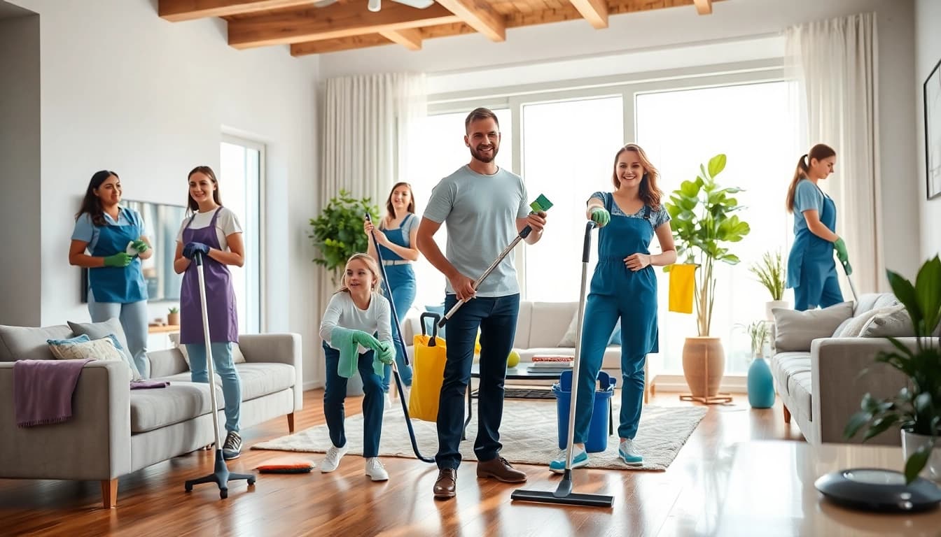 Enhancing a home's appeal with thorough cleaning service by professional team.