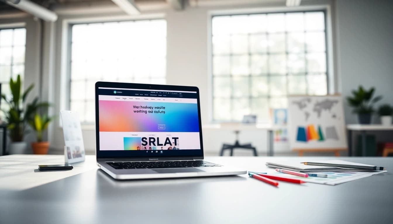 Showcasing stunning Website Design Hereford in an inspiring office scene with modern elements.