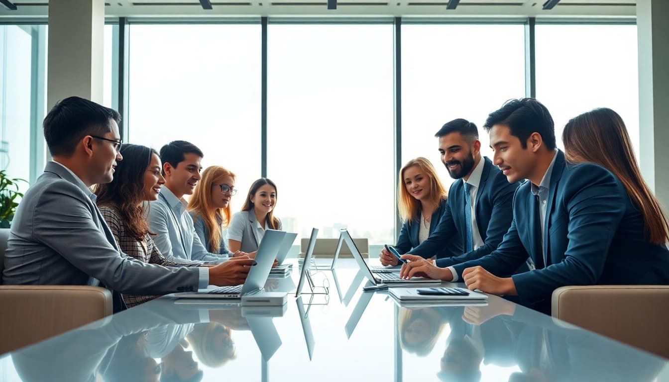 Collaborative business meeting in a modern office showcasing https://antrepost.com insights.