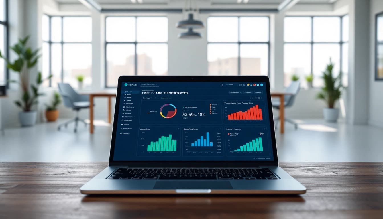 Visual representation of sales tax compliance software showcasing an intuitive dashboard.