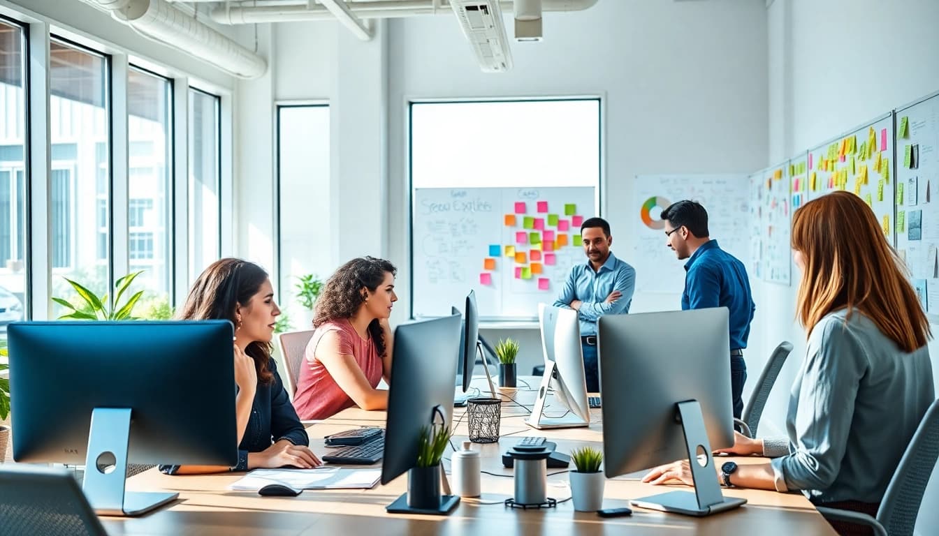 Agentur Suchmaschinenoptimierung optimiert SEO-Strategien in modernem Büro.
