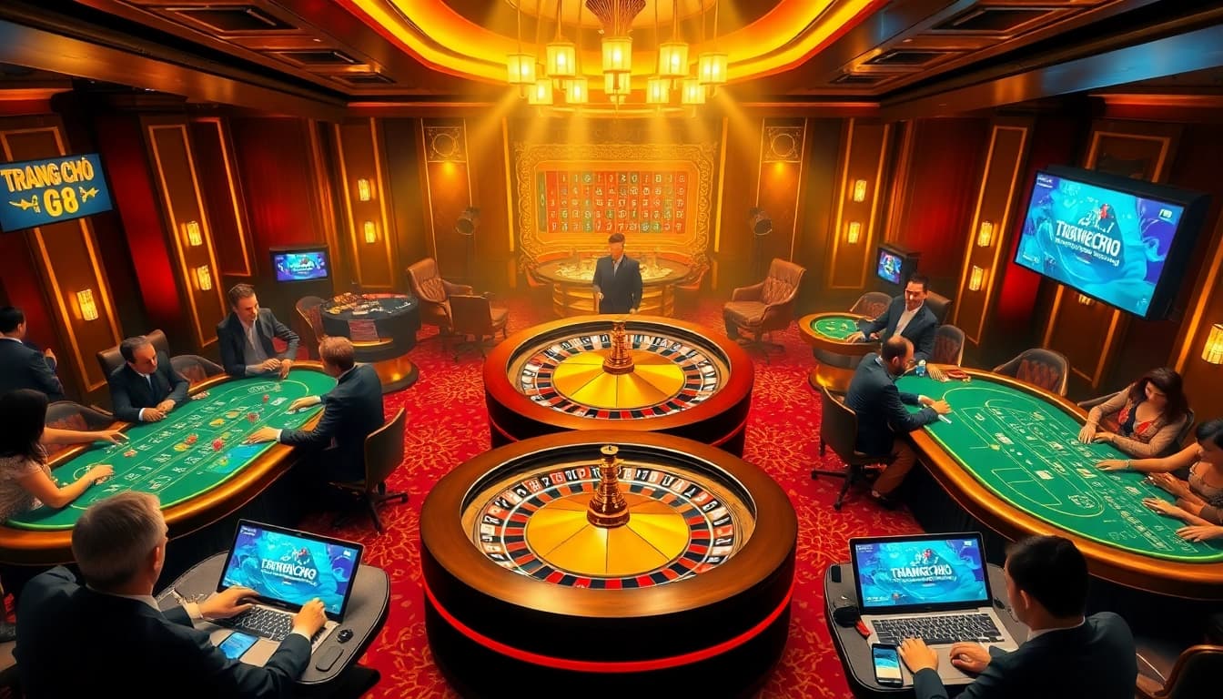 Experience the excitement at Trang Chủ Go8 with thrilling casino action featuring roulette and digital devices.