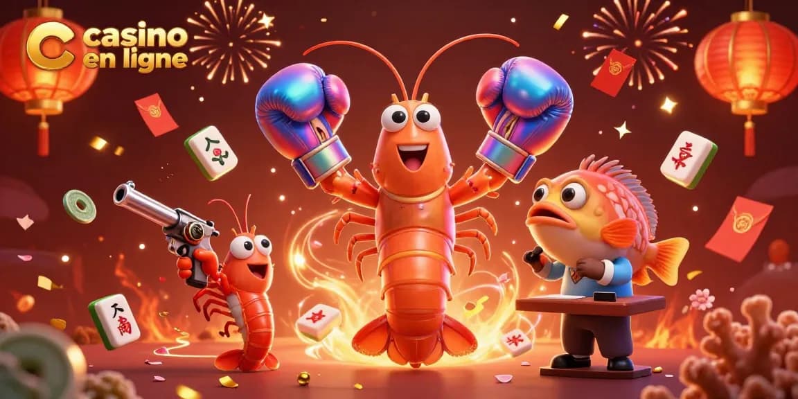 Visualisez un casino en ligne vibrant incluant des personnages marins colorés avec des éléments de jeu dynamiques.