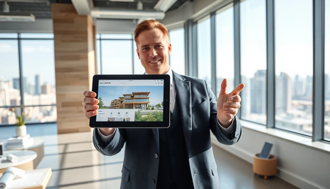 View the impressive properties with https://newdeveloperlaunch.sg featuring professional real estate agent and city skyline.