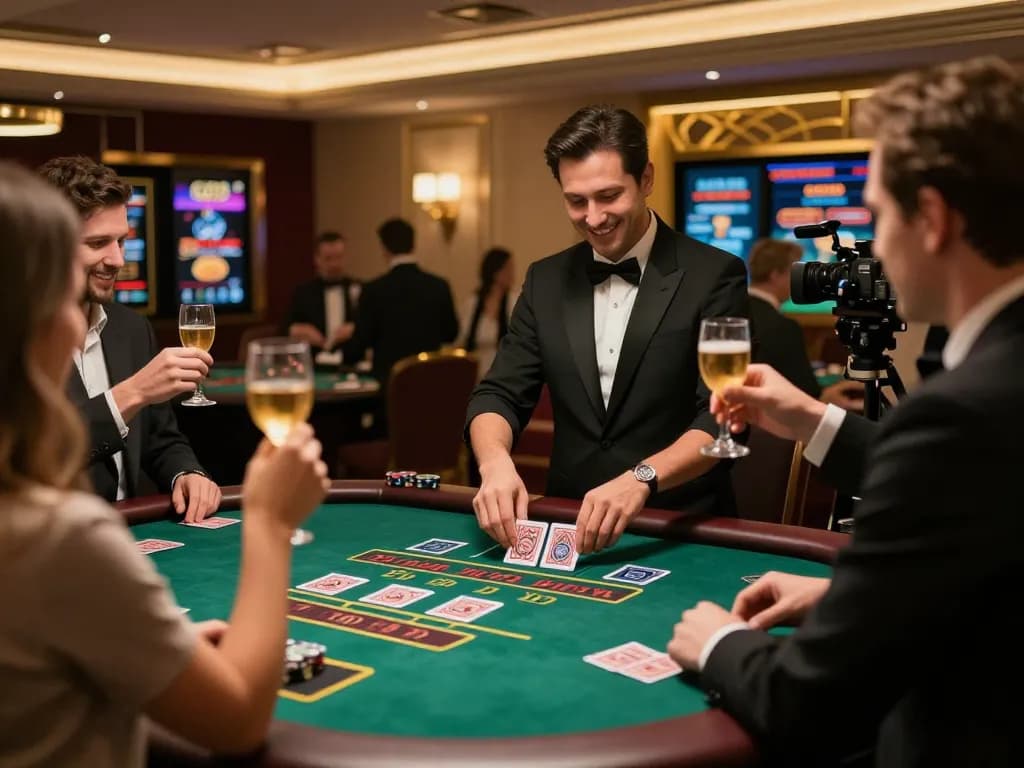 Players enjoying a thrilling game of blackjack at sin88 casino, showcasing strategic play and lively atmosphere.