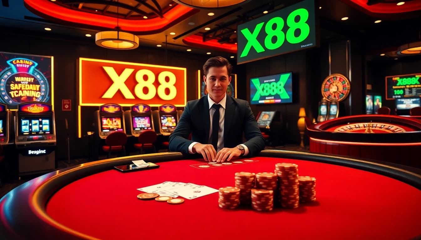 Experience the thrill of Baccarat at X88 casino with stunning gameplay and immersive environments.
