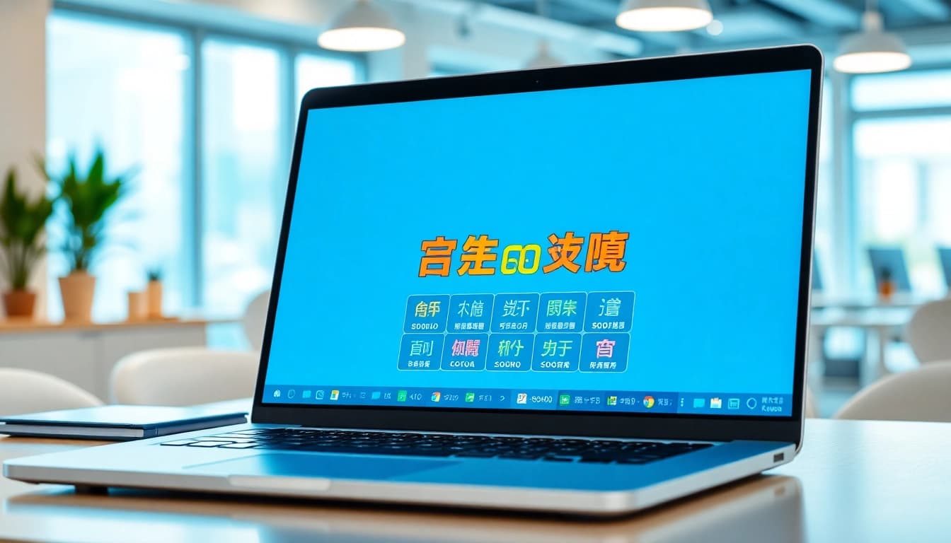 Engaging view of the sogou输入法 interface on a modern laptop showcasing its features.