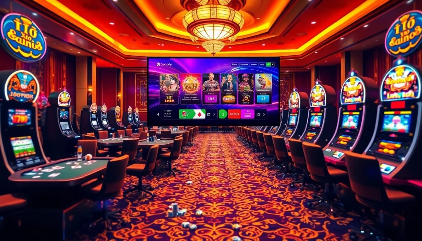 Engaging with Tool xo so sieu toc at a vibrant casino table filled with chips and cards.