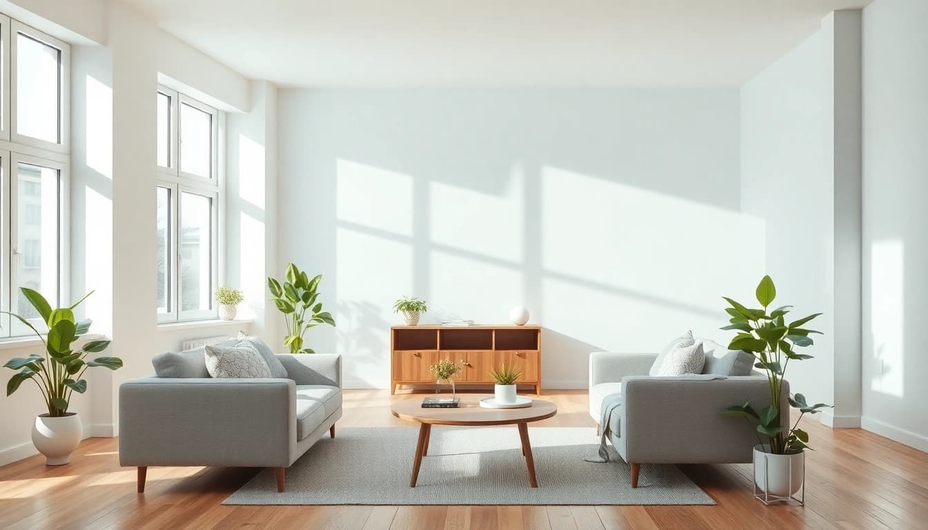 Scandia-inspired Scandinavian interior design showcasing a modern, elegant living space.