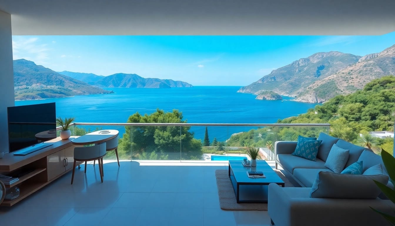 Showcasing an elegant apartment for alanya property sale with a gorgeous sea view in Alanya, Turkey.