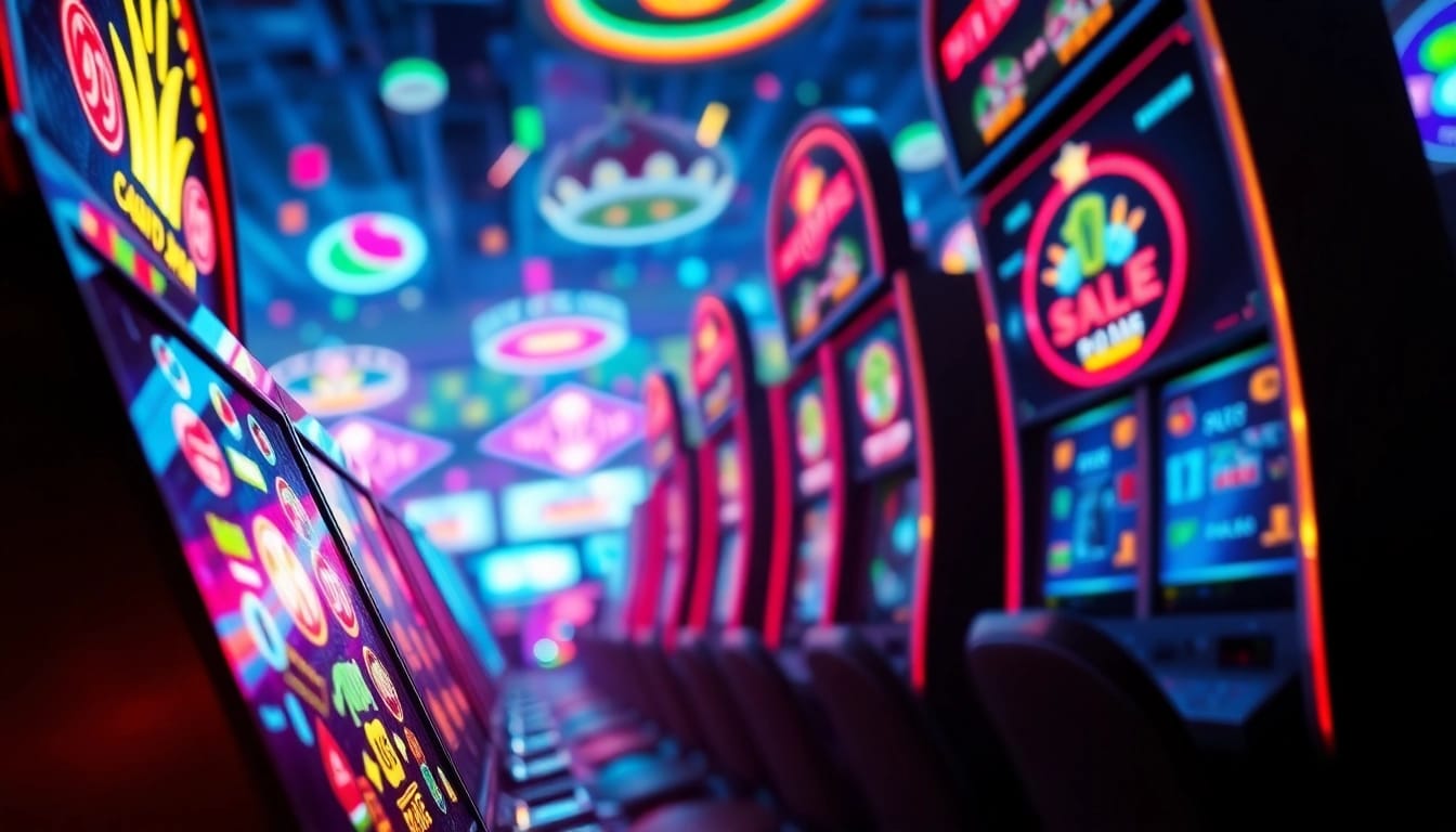 Menyajikan petanitoto dengan slot mesin berwarna-warni dan elemen permainan digital yang menarik.