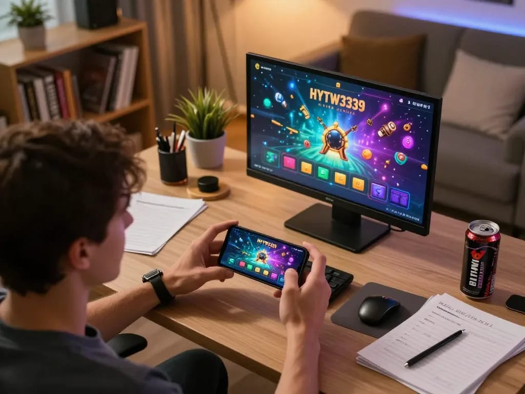 Engaging gameplay on the HYTW3339 casino app, showcasing strategy and excitement in a relaxed home environment.