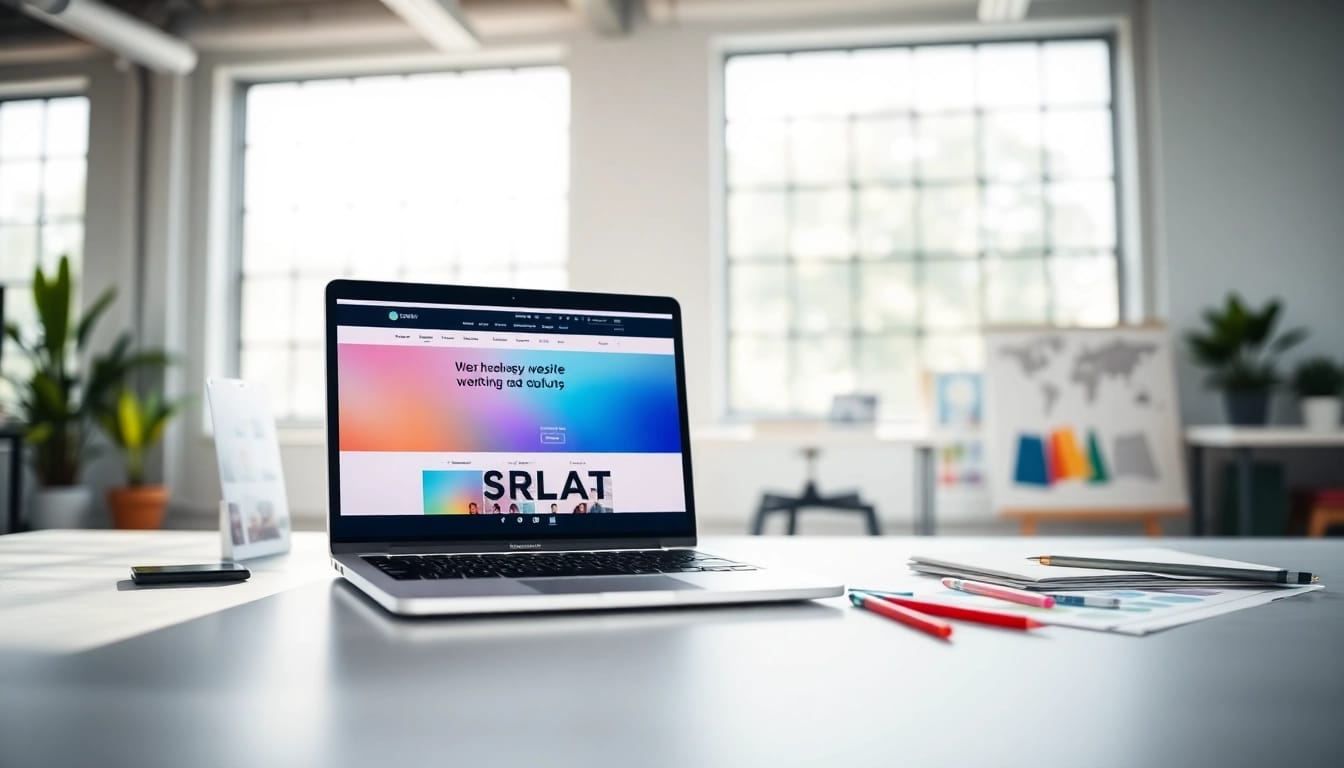 Showcasing stunning Website Design Hereford in an inspiring office scene with modern elements.