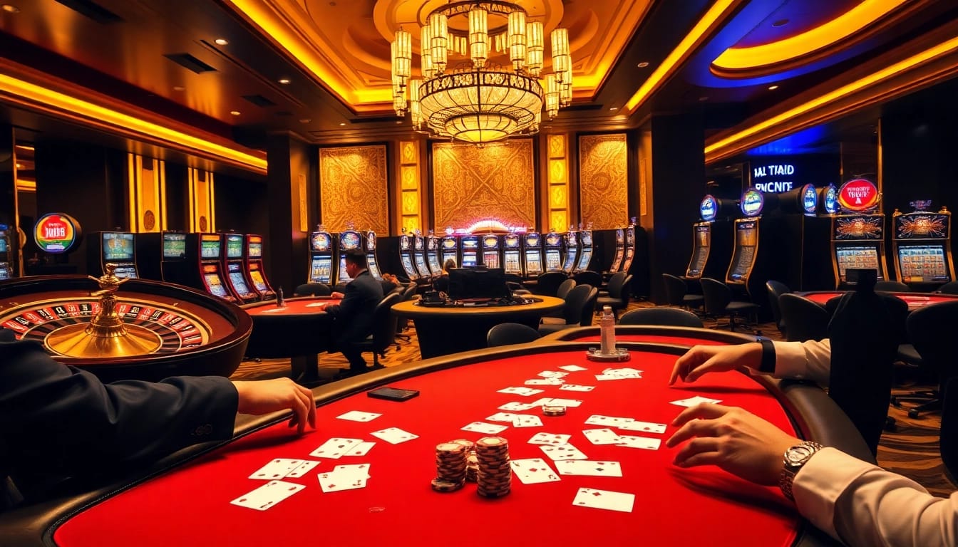 Experience the thrills at Cổng game B52 with engaging card games and lavish casino atmosphere.