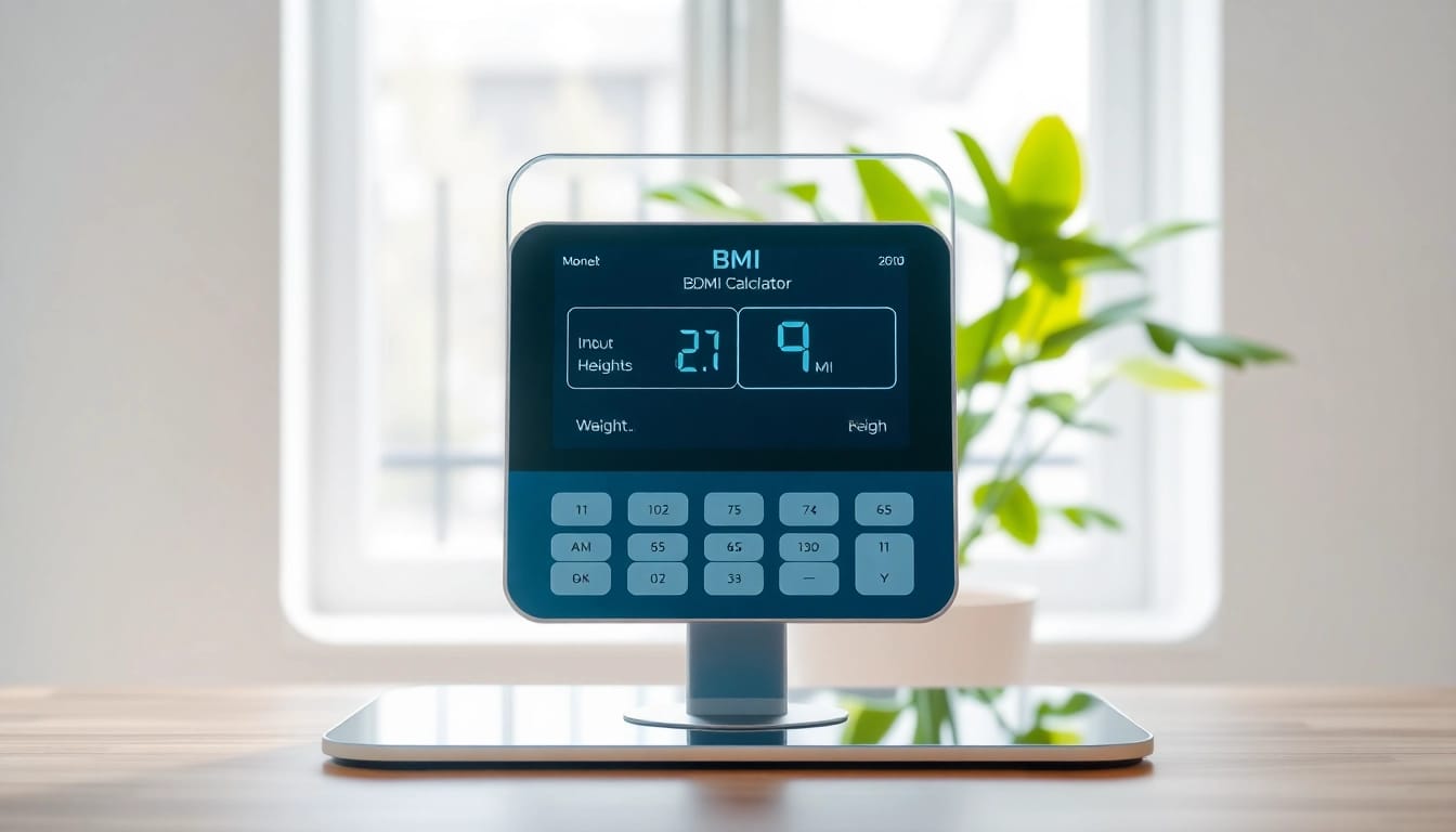 Calculate your body mass index using a modern bmi calculator interface for health assessments.