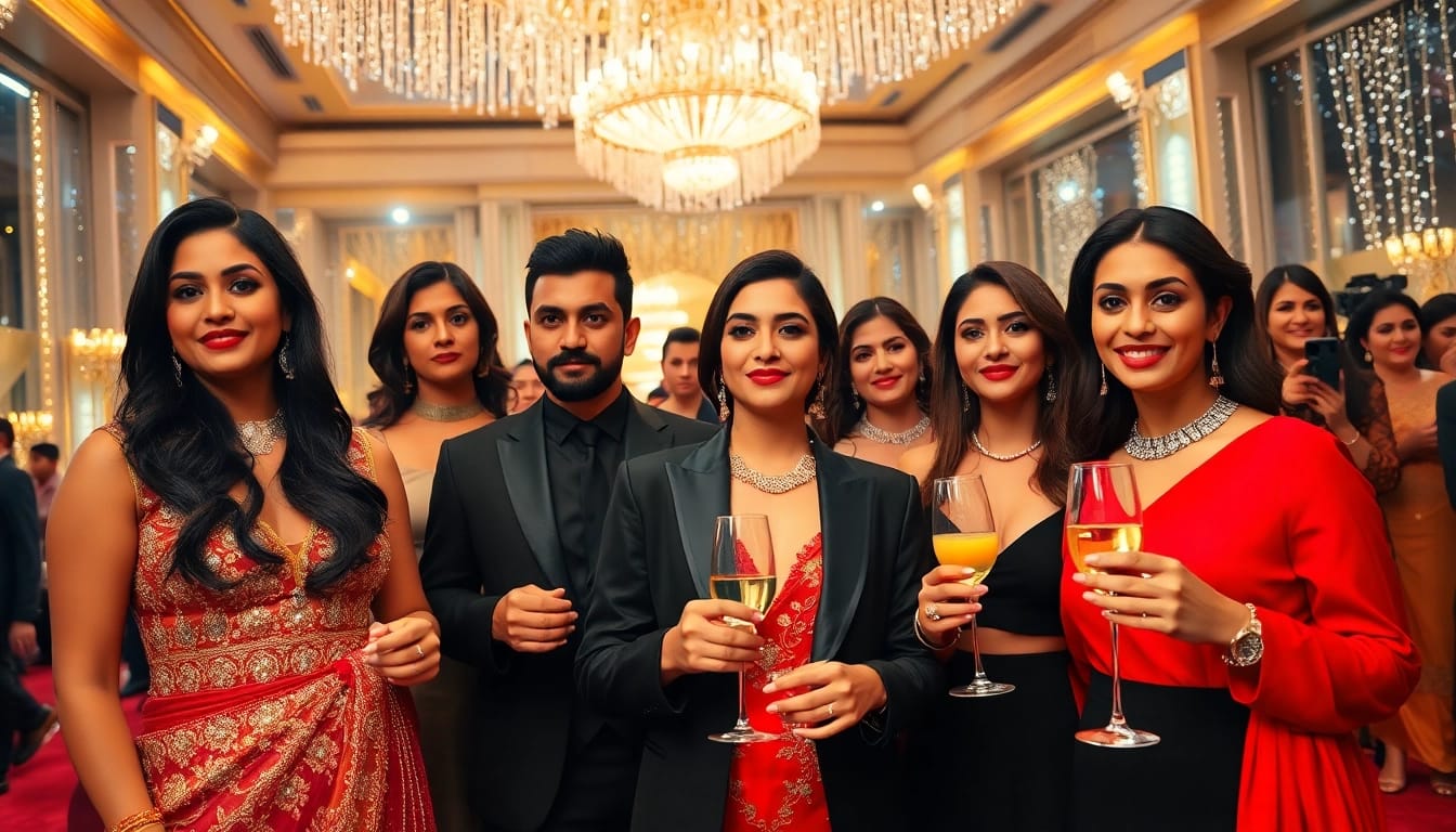 Showcase glamorous Bollywood celebrities celebrating wealth at https://bollywoodcelebnetworth.in.