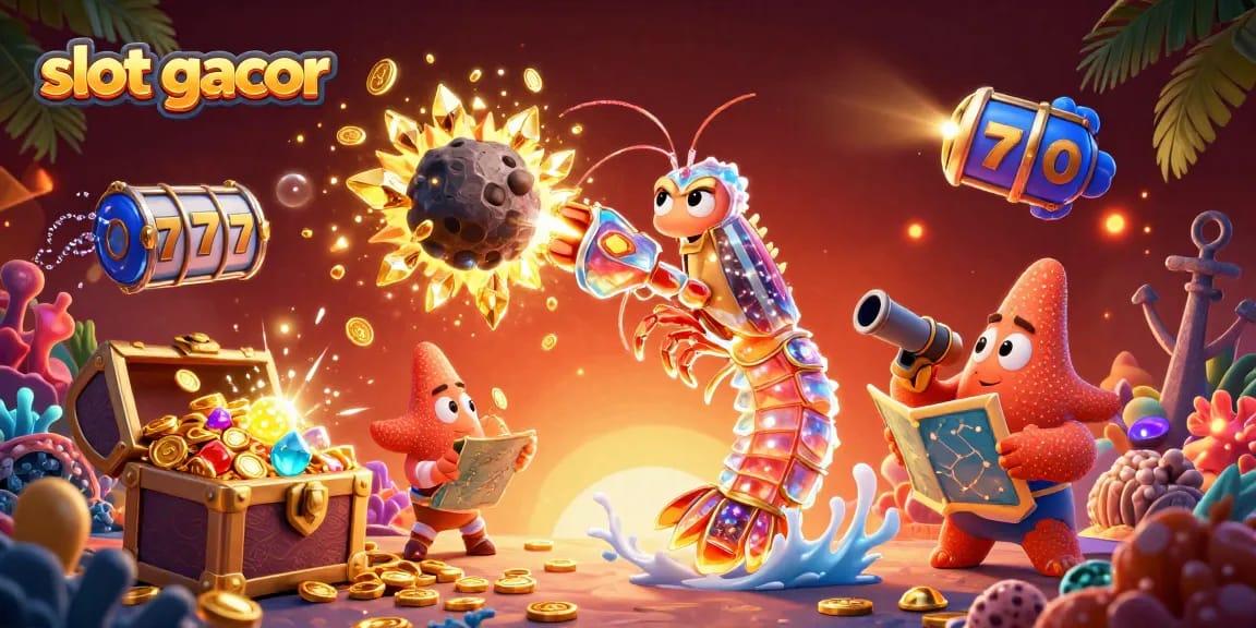 Spin into action with slot gacor as a galactic mantis shrimp battles an asteroid of gold coins.