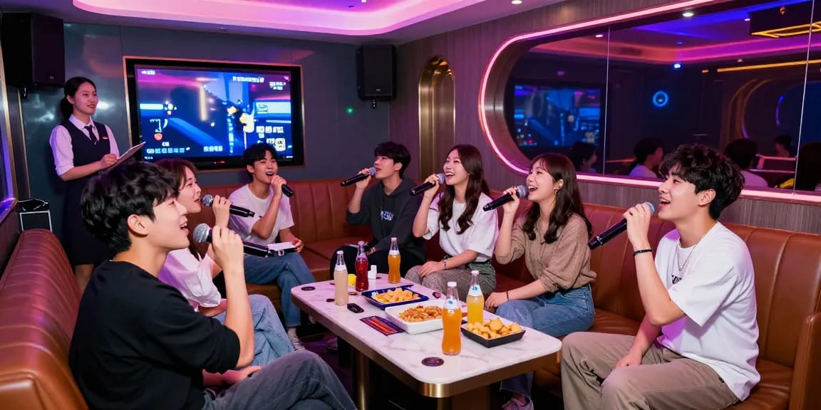 인천쓰리노에서 즐거운 시간을 보내는 친구들과 호스티스의 모습