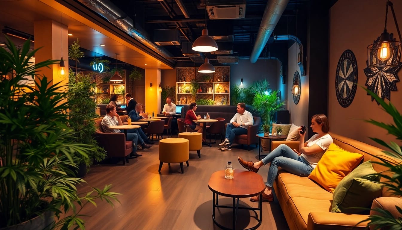 Besuch im cannabis club hamburg mit entspannter Atmosphäre und modernen Einrichtungsdetails.