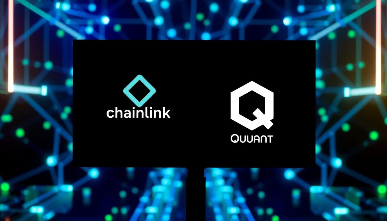 Analyze chainlink vs quant in a digital comparison among blockchain protocols.