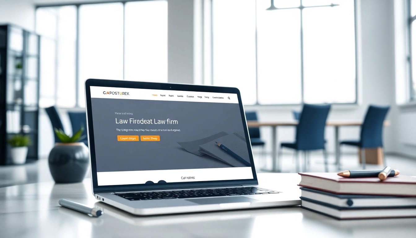 Showcase of a professional law firm website design at https://www.lawfirmswebsitedesign.com with modern aesthetics and navigation.