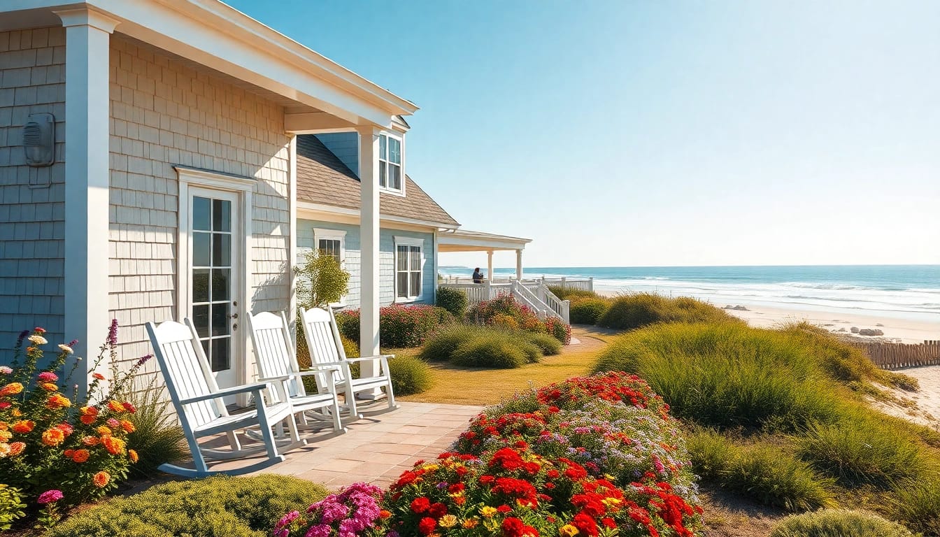Experience the charm of a cape cod home with its stunning architecture and coastal setting.