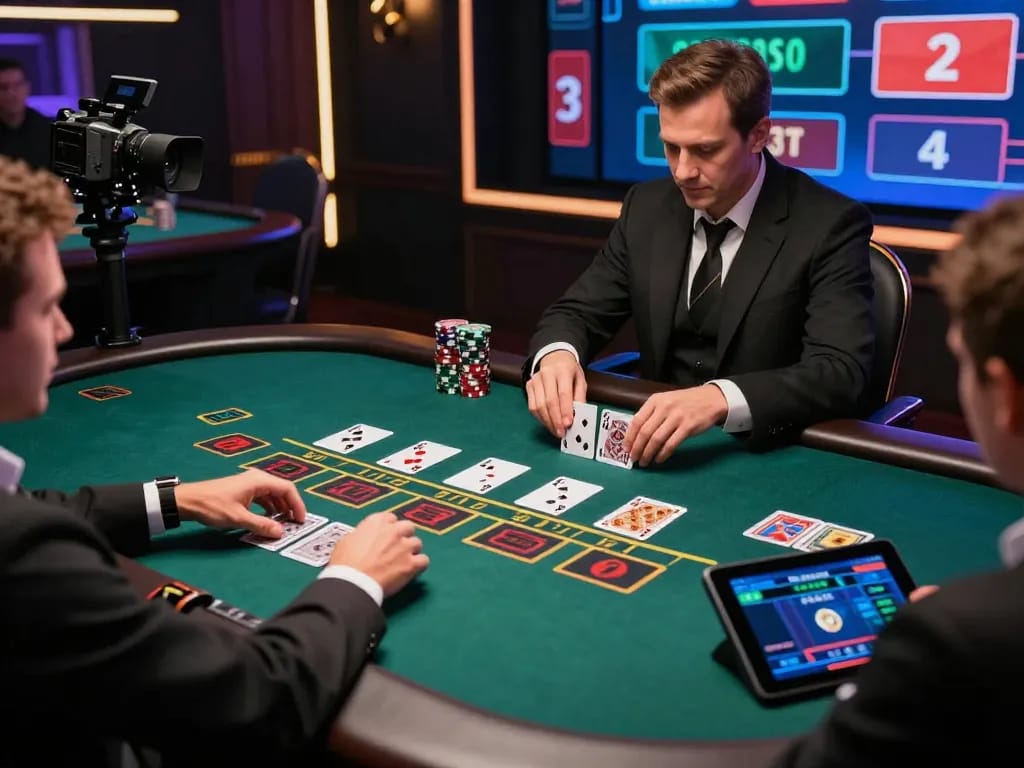 Engage in thrilling action at fyhot's live dealer blackjack table for an immersive gaming experience.