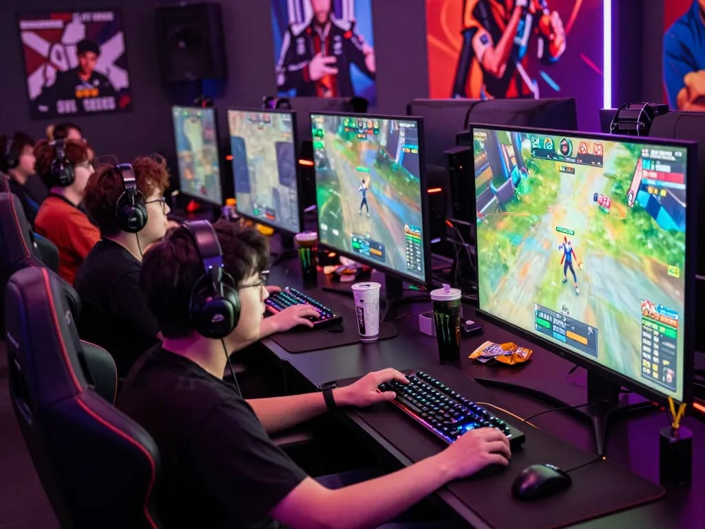 Exciting gaming tournament scene featuring players and technology showcasing www.mantra88.com vibes