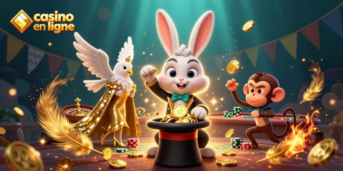 Des jeux captivants au casino en ligne avec des personnages d'animation 3D en pleine action.