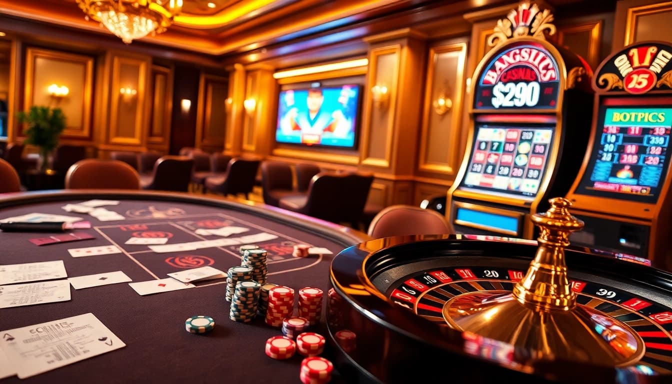 Players enjoying an immersive gaming experience at king88.com, showcasing casino tables and slot machines.