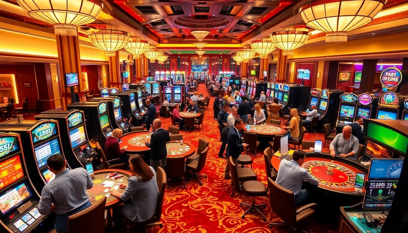 Experience thrilling gameplay at 22JL casino with vibrant tables and enthusiastic players.