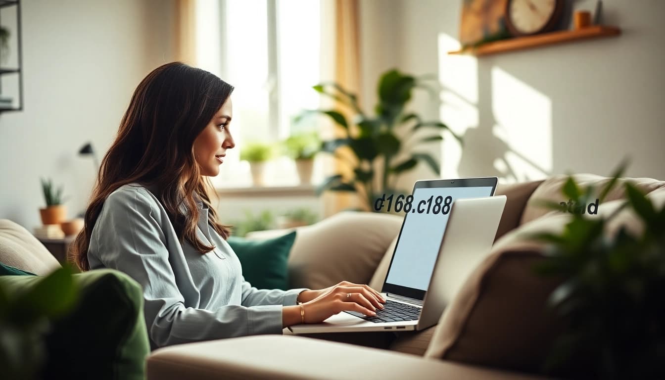 Explore shopping on https://c168.shop/ in a cozy living room with natural light.