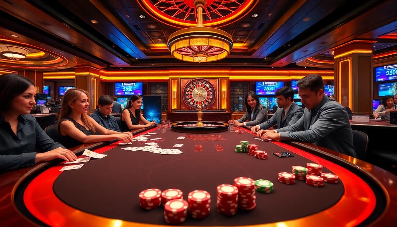 Engage in thrilling casino gameplay at https://xx88.promo/, featuring a vibrant poker table and colorful chips.