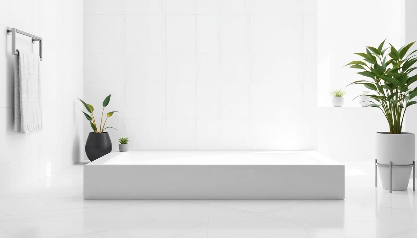 Scoprire il piatto doccia elegante e moderno in un bagno ben arredato.