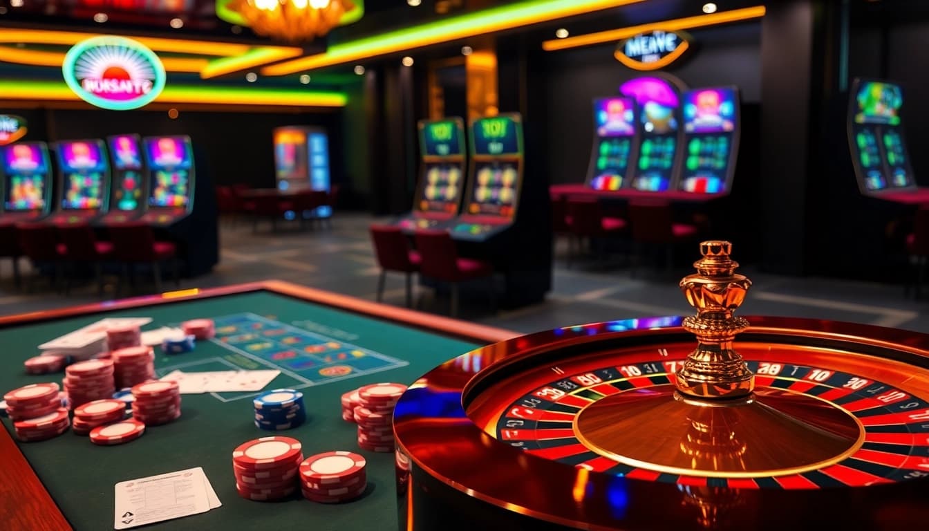 Engaging gamblers with exciting gameplay at https://rr88co.net/ featuring casino tables and roulette wheels.