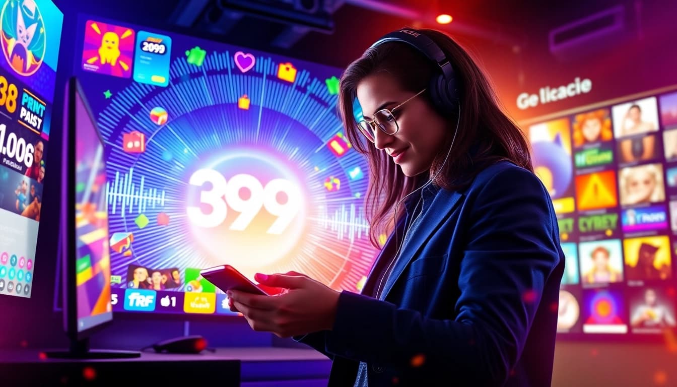 Interactive interface of 399W showcasing engaging gaming experiences.