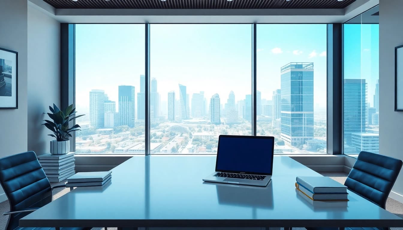 Corporate law firm in Gurgaon providing expert legal services in a modern office setting.