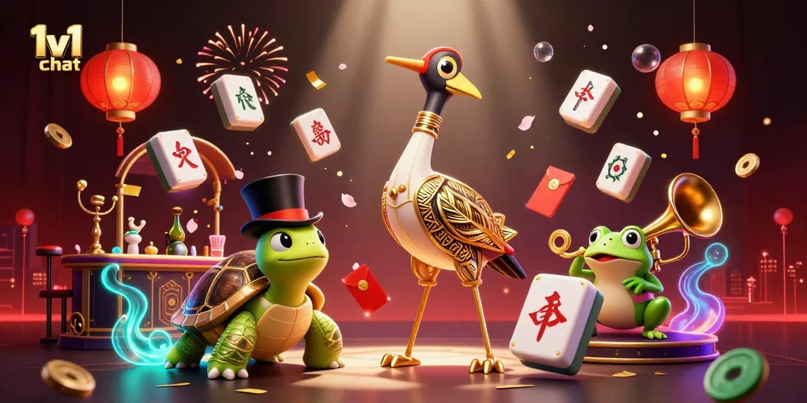 Engage in exciting 1v1 chat with animated characters at a lively speakeasy atmosphere.