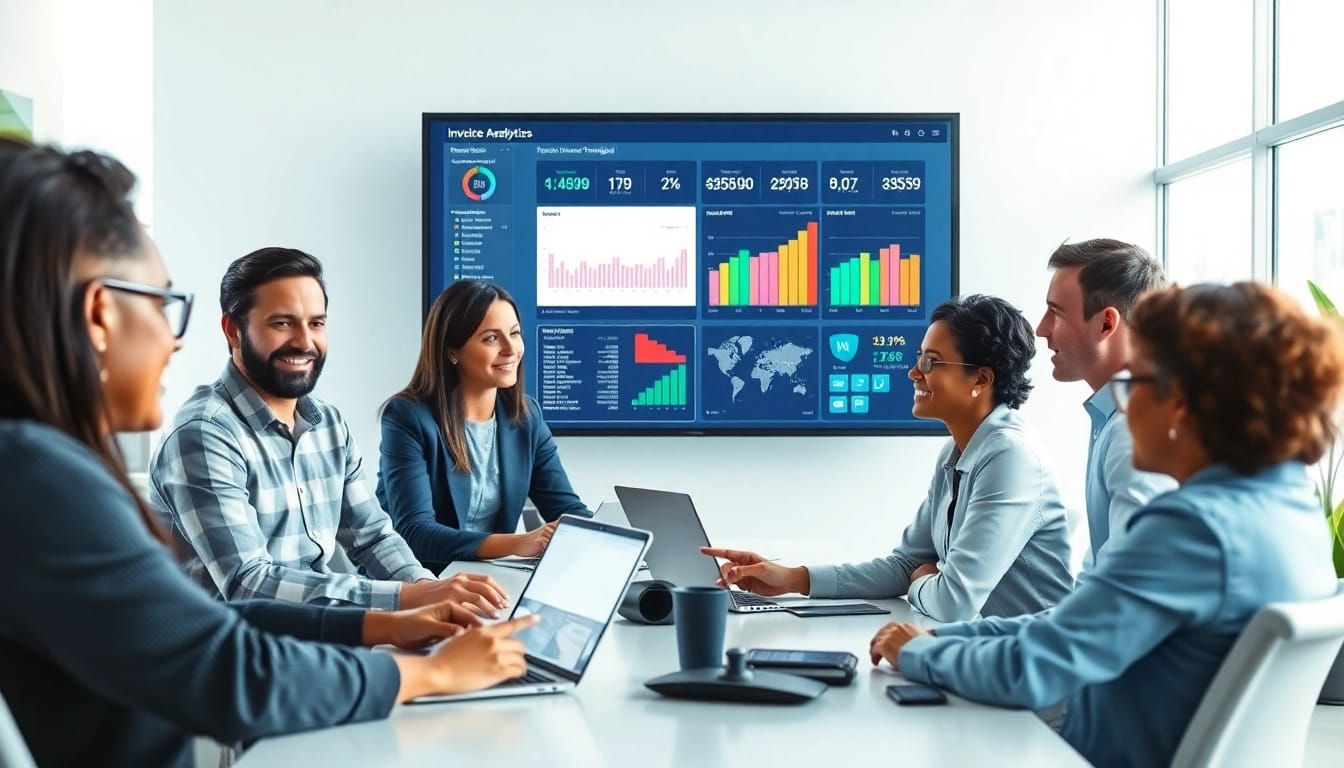 Streamline your workflow with invoice processing software showcased in a modern office environment.