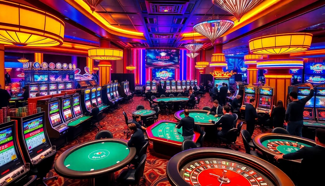 Experience the thrill of gaming at 8k8 with vibrant slot machines and engaging tables.