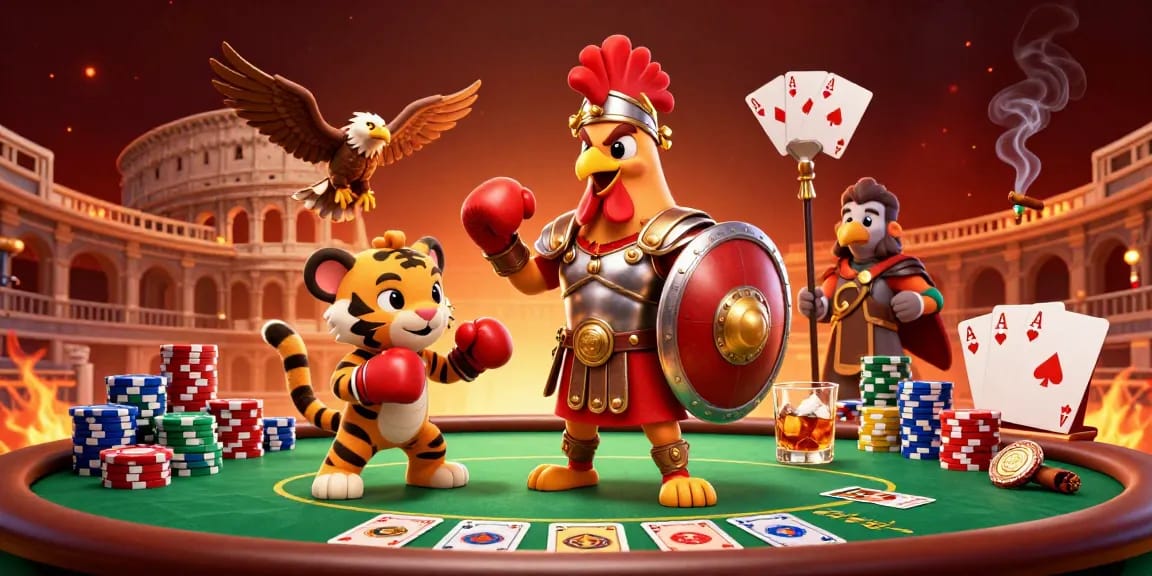 Engage in thrilling games at MMOO đăng ký with a vibrant poker scene featuring bold characters and dynamic elements.