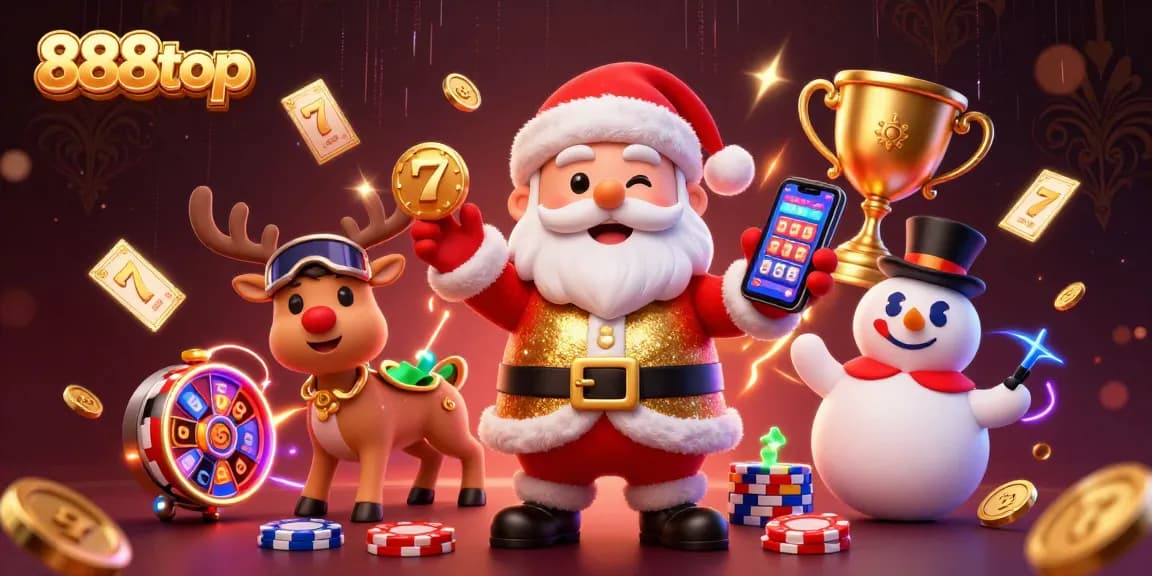 Experience thrilling gameplay at 888top with an animated casino scene featuring vibrant slot machines and lively characters.