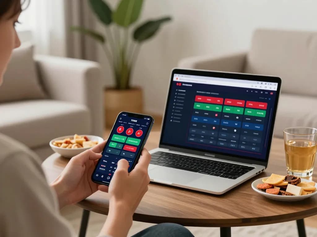 Player engaging with the TR88 app in a cozy home setup, highlighting mobile gaming excitement.