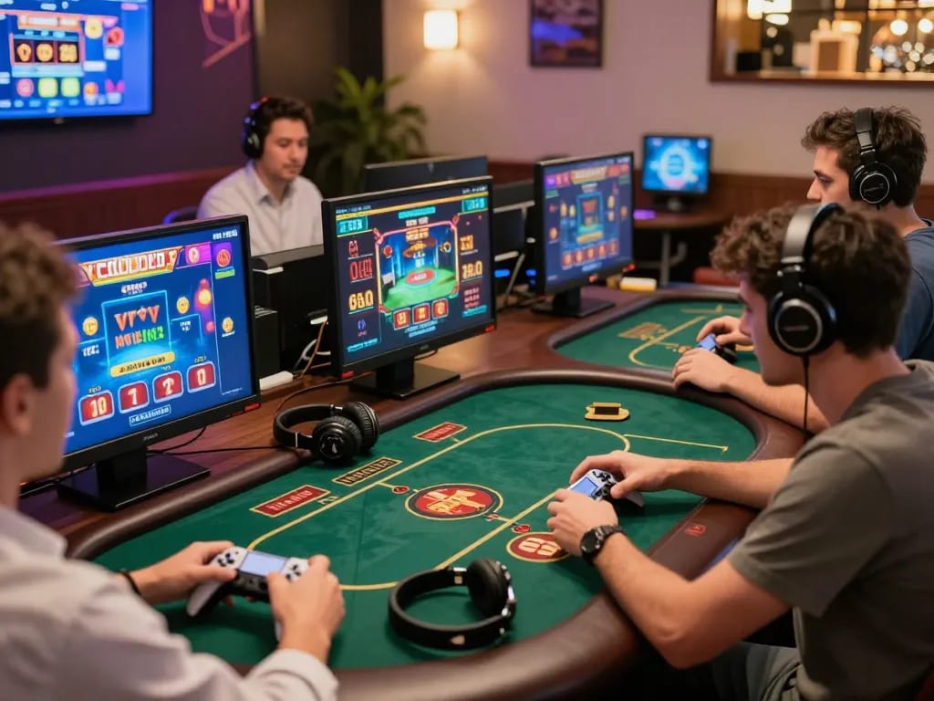 Players engaging in thrilling games on https://hitclub9.us.com/ with vibrant graphics and immersive atmosphere.