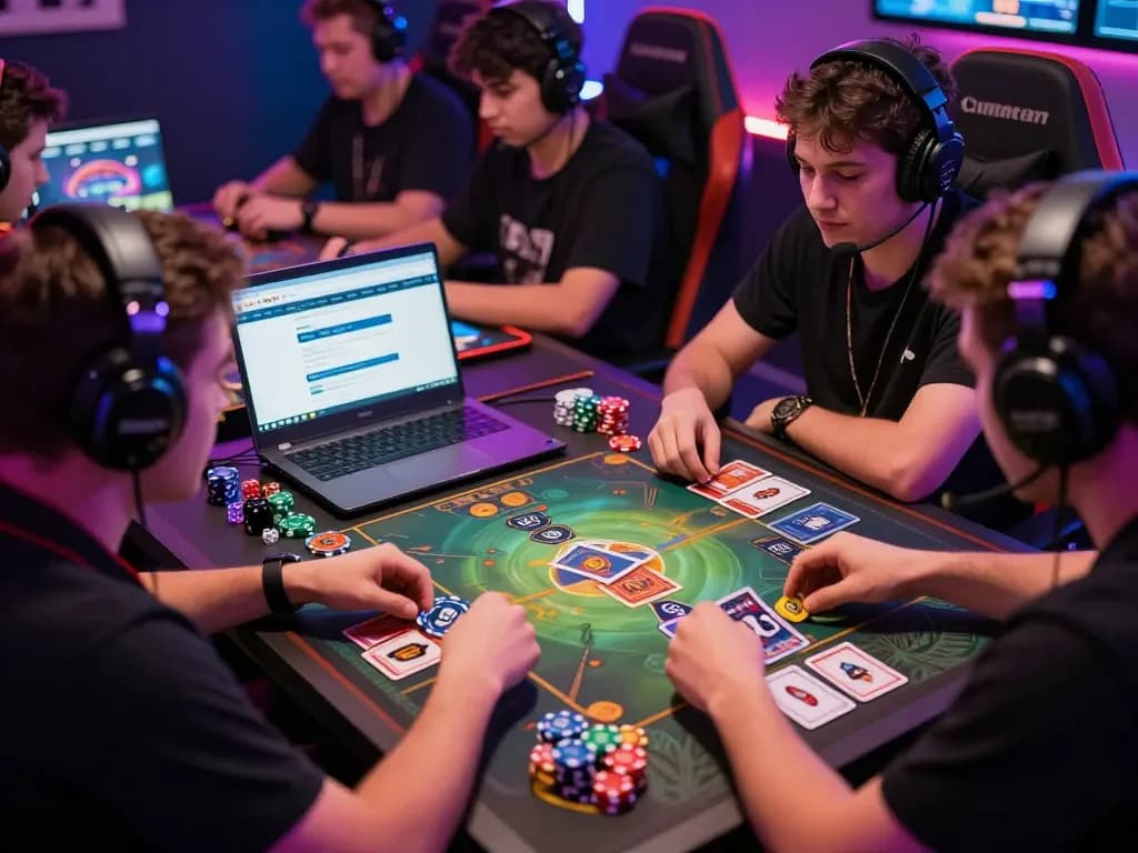 Gaming enthusiasts engaged in a thrilling online experience while learning how to link tải sunwin for easy game access.