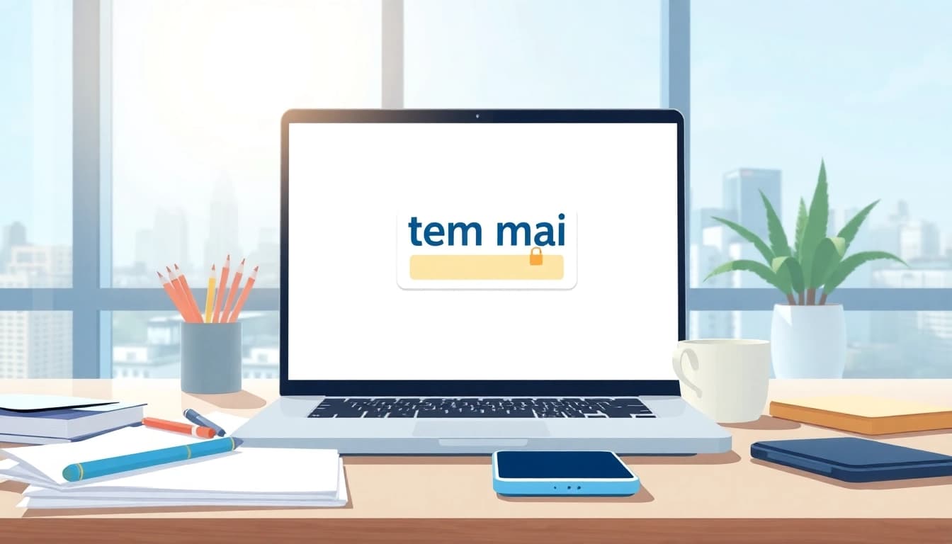 Manage your temp mail temporary email efficiently with a modern digital workspace setup.