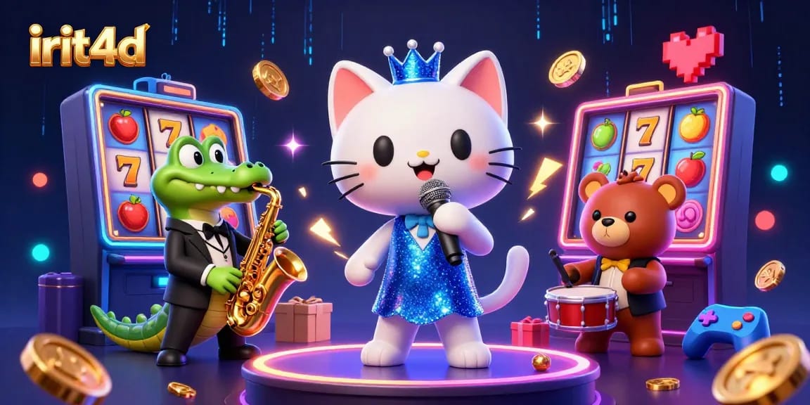 Experience thrilling gameplay with irit4d as you spin the reels alongside lively casino characters.